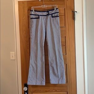 Navy and white stripe pants